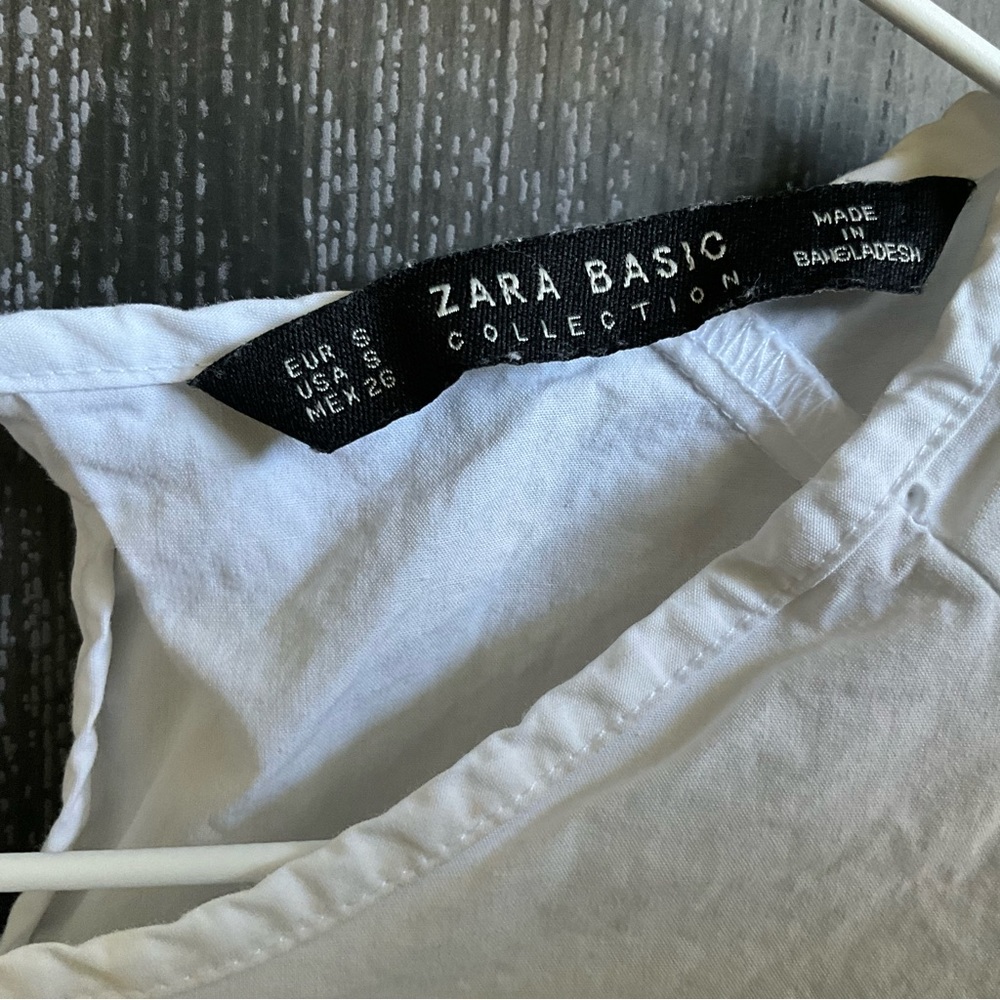 Zara Basic Size Small White Blouse - image 3